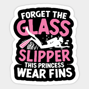 Forget The Glass Slipper This Princess Wear Fins Sticker